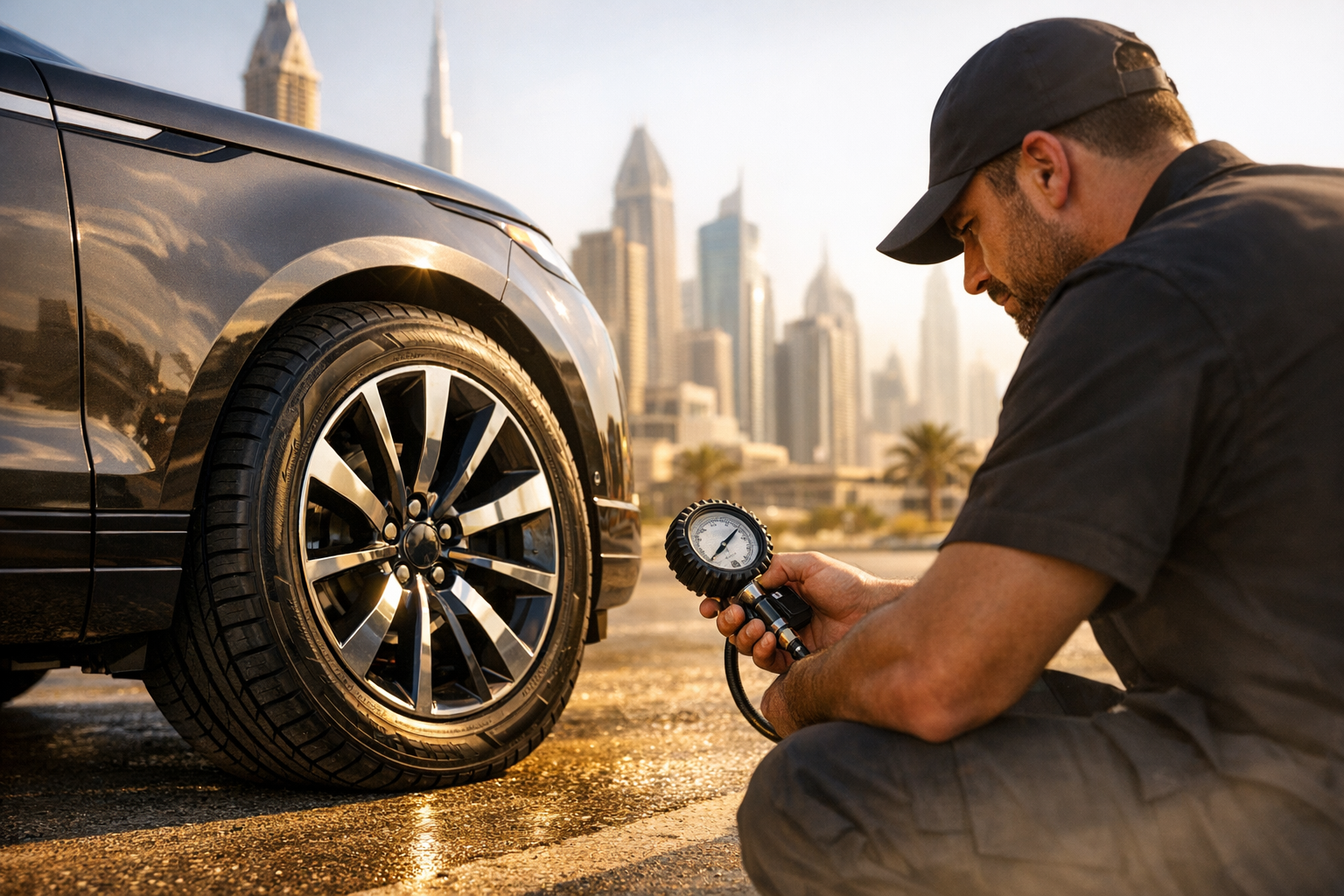 Range Rover Tyre Pressure in Dubai: Cold vs Hot PSI, TPMS Reset & Summer Guide (2026)