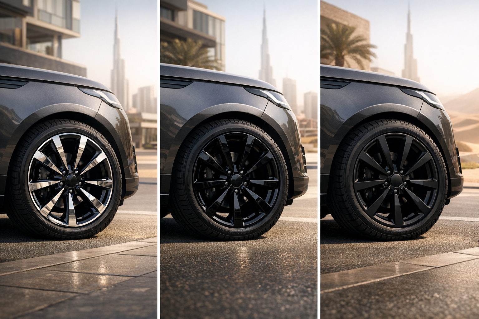 Best Wheel Finish for Range Rover in Dubai: Diamond-Cut vs Painted vs Powder-Coated (UAE Climate Guide)